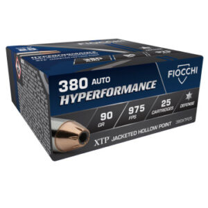 Fiocchi .380 Auto 90 Grain Jacketed Hollow Point - 25 Rounds