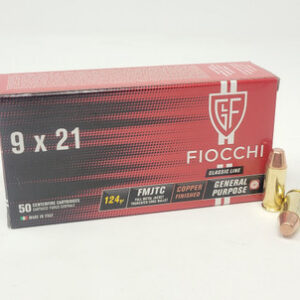 Fiocchi 9x21mm 123 Grain Full Metal Jacket (FMJ) - 50 Rounds