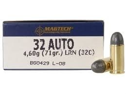 Magtech .32 ACP 71 Grain Lead Round Nose - 50 Rounds
