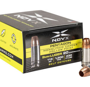 NOVX 9mm Luger 115 Grain Hollow Point - 20 Rounds