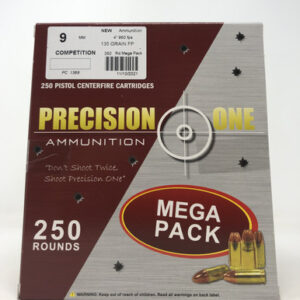 Precision One 9mm Luger 135 Grain Flat Point - 250 Rounds