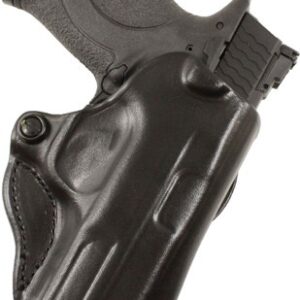 DESANTIS MINI SCABBARD HOLSTER - RH OWB LEATHER FOR GLOCK 42 BL