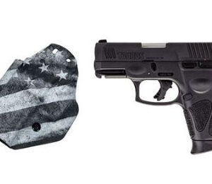 Taurus G3C 1-G3C931-10CK7 9mm 3.2" 10+1 Black W/ Black & White US Flag Holster