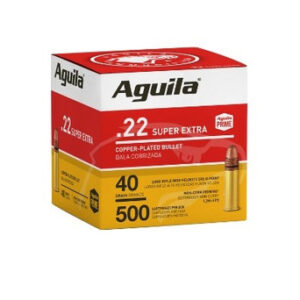 Aguila 22 Long Rifle Ammunition 1B221115 40 Grain Copper Plated Bullet Loose 500 Rounds