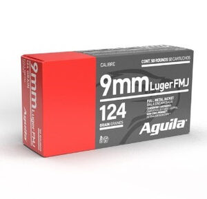 Aguila 9mm Luger Ammunition 124 Grain Full Metal Jacket 50 rounds