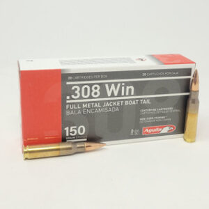 Aguila 308 Win Ammunition 1E308110 150 Grain Full Metal Jacket Boat Tail 20 Rounds