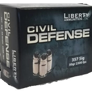 Liberty 357 Sig Ammunition 357SIG053 Civil Defense 50 Grain Fragmenting Lead Free Hollow Point 20 Rounds
