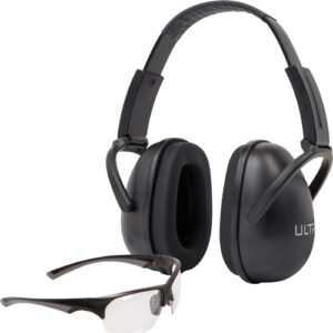 ULTRX BLOCKER EAR & EYE COMBO - 23DB BLACK MUFF/CLEAR EYES
