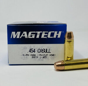 Magtech 454 Casull Ammunition MT454B 260 Grain Full Metal Jacket Flat 20 Rounds