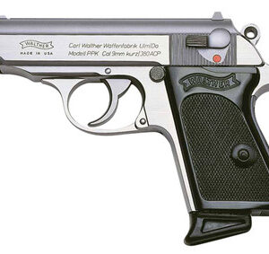 Walther 4796004 PPK/S .380ACP 3.3" 7+1 Stainless Steel/Black Polymer Grips