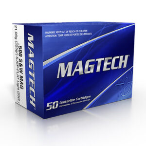 Magtech 500 Smith & Wesson Magnum Ammunition Light Loading MT500L 325 Grain Semi-Jacketed Soft Point 20 Rounds