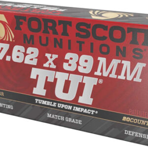 FORT SCOTT 7.62X39 117GR TUI - SOLID COPPER 20RD 10BX/CS
