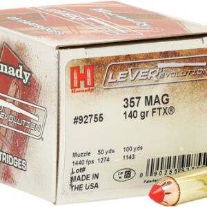 HORNADY LEVEREVOLUTION 357 MAG - 140GR FTX 25RD 10BX/CS