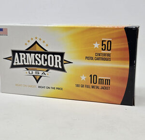 Armscor 10mm Ammunition 180 Grain Full Metal Jacket 50 rounds