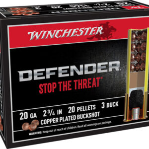 WINCHESTER DEFENDER 20GA 2.75" - #3 BUCK 20-PELLET 10RD 10BX/CS
