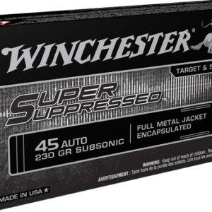 WINCHESTER SUPER SUPPRESSED - 45 ACP 230GR FMJ 50RD 10BX/CS