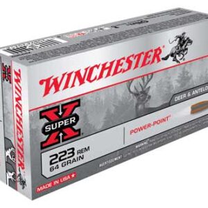 WINCHESTER SUPER-X 223 REM - 64GR POWER POINT 20RD 10BX/CS