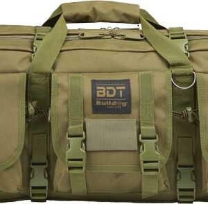 BULLDOG 43" 2 GUN TACTICAL CSE - 3 LARGE ACCESSORY POCKETS GRN