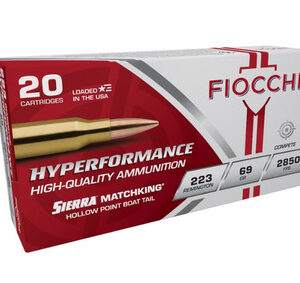 Fiocchi 223 Remington Ammo FI223MKC 69 Grain Hollow Point Boat Tail 20 rounds