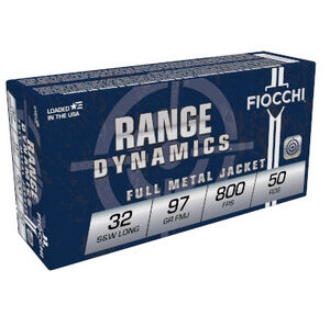 Fiocchi 32 S&W Long Ammunition FI32SWLA 97 Grain Full Metal Jacket 50 rounds