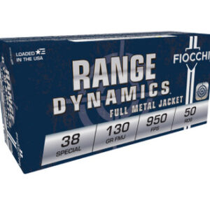 Fiocchi 38 Special Ammunition FI38A 130 Grain Full Metal Jacket 50 rounds