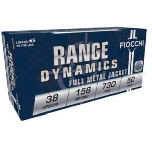 Fiocchi 38 Special Ammunition Shooting Dynamics 38G 158 Grain Full Metal Jacket 50 Rounds