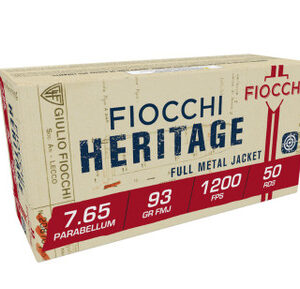 Fiocchi 30 Luger Ammunition FI765A 93 Grain Full Metal Jacket 50 rounds