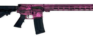 Great Lakes Firearms GL15223B-PPK 223 Wylde 16" 30+1 Battleworn Prison Pink Cerakote/Nitride Barrel