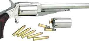 NAA MINI-REVOLVER "HOGLEG" - COMBO 22LR/22WMR 6" S/S WOOD