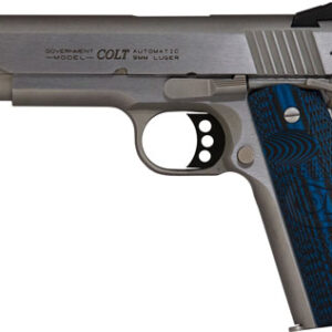 COLT COMPETITION 9MM 5" 8RD - STAINLESS BLUE G10 GRIPS