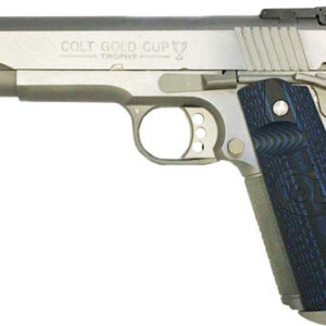 COLT GOLD CUP TROPHY 38 SUPER - 5" 9RD STAINLESS BLUE G10 GRIP