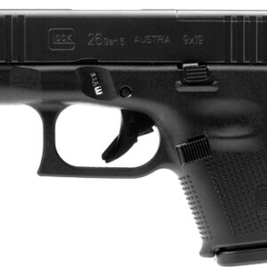 GLOCK 26 MOS 9M LUGER GEN-5 FS - 10-SHOT BLACK FRONT SERRATIONS
