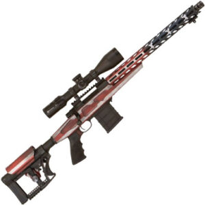 Howa Legacy HFLG65C16 American Flag Chassis Gen-2 Bolt Action 6.5 Creedmoor 16.25" 10+1 RWB Flag Finish w/ Nikko Sterling Diamond 30mm 4-16x50 Optic with Mounts