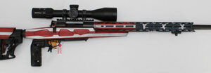 Howa HCRACF308USAMDT M1500 Mini Chassis .308 Win 24" 10+1 USA Flag Cerakote W/ 4-16x50 Scope, 2 Grips, Bipod