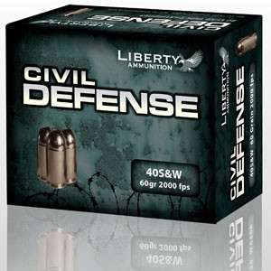 Liberty 40 S&W Ammunition LHPCD40012 60 Grain Hollow Point Fragmenting 20 rounds