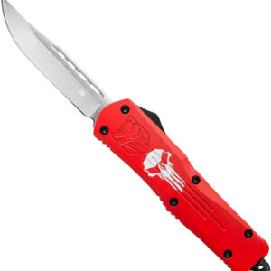 COBRATEC LARGE FS3 OTF RED - PUNISHER 3.5" D2 STEEL DRP PNT