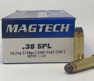 Magtech 38 Special Ammunition 38C 158 Grain Semi Jacketed Soft Point Flat 50 Rounds