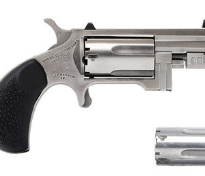 North American Arms NAA-SNT-C Sentinel Mini Revolver .22WMR 5 Rounds 1.42" SAO Stainless/Rubber W/ .22 LR Conversion Cylinder