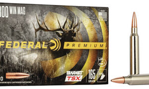 Federal 300 Win Mag Ammunition P300WR 165 Grain Barnes Triple-Shock X Hollow Point 20 Rounds