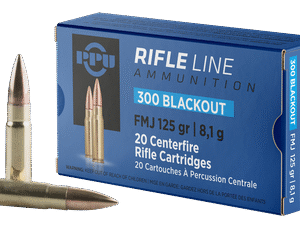 Prvi PPU 300 AAC Blackout Ammunition Rifle Line PP300BF 125 Grain Full Metal Jacket 20 Rounds