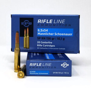 Prvi 6.5 x 54 Mannlicher Schoenauer Ammunition PP6MS 156 Grain Soft Point 20 Rounds