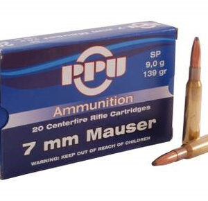 Prvi PPU 7mm Mauser Ammunition 7x57mm PP7 139 Grain Soft Point 20 rounds