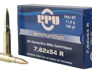 Prvi PPU 7.62x54mm Russian Ammunition PP76254F 182 Grain Full Metal Jacket 20 Rounds