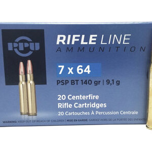 Prvi PPU 7x64mm Ammunition PP764 140 Grain Pointed Soft Point Boat Tail 20 rounds