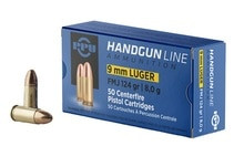 Prvi PPU 9mm Luger Ammunition PPH9F2 124 Grain Full Metal Jacket 50 Rounds