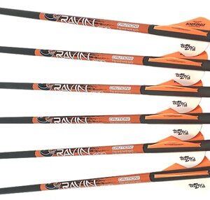 RAVIN XBOW ARROW CARBON W/2" - OFFSET VANES 400GR .003" 6PK
