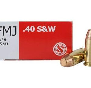 Sellier & Bellot 40 S&W Ammunition SB40B 180 Grain Full Metal Jacket 50 rounds