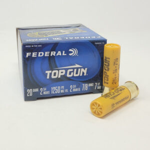 Federal Top Gun Sporting 20 Gauge Ammunition TGS22475 2.75" 7/8 oz 7.5 Shot 25 Rounds