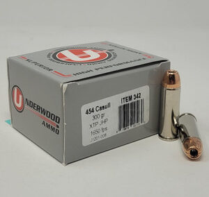 Underwood 454 Casull Ammunition UW342 300 Grain XTP Jacketed Hollow Point 20 Rounds