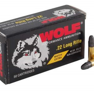 Wolf 22LR Match Extra WPA22XTRA 40 gr LRN 50 rounds